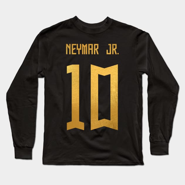 Copy of Neymar Jr Brazil Jersey 2023 Long Sleeve T-Shirt by Alimator